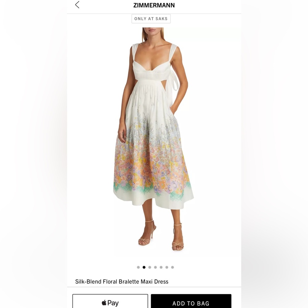COPY - Zimmermann Silk-Blend Floral Bralette Maxi Dress